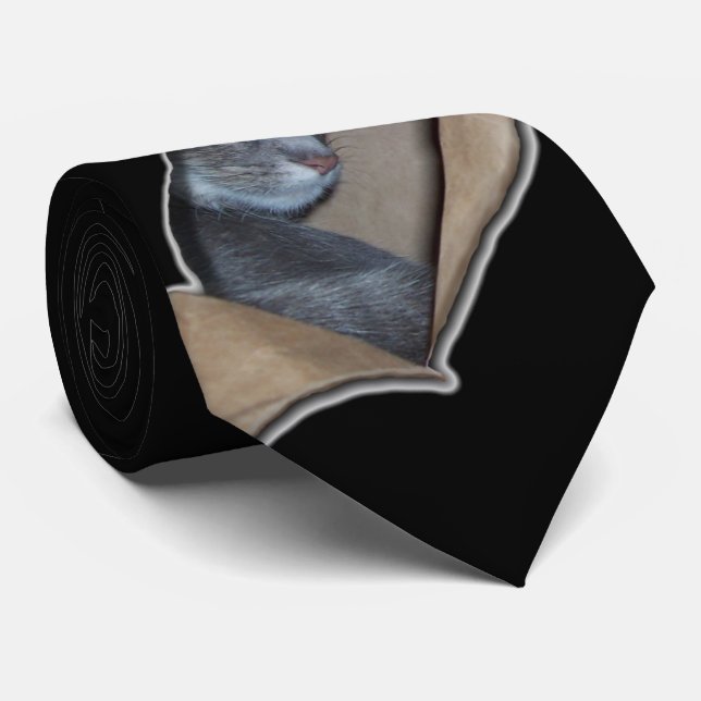 Corbata El Peekaboo I considera para maullar (Enrollado)