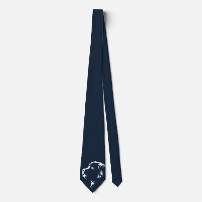 Corbata El perro de Terranova ata las corbatas del amante (Anverso)