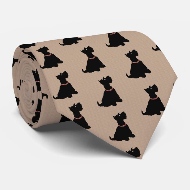 Corbata El Personalizado escocés del Terrier Tie (Enrollado)