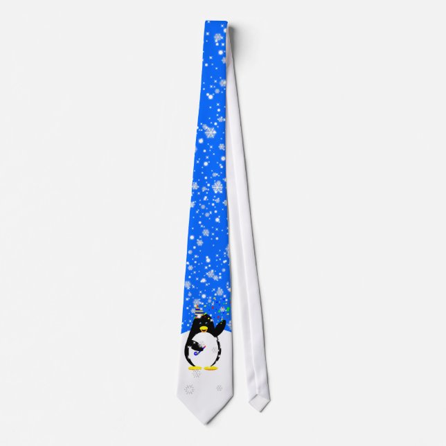 Corbata El pingüino de Año Nuevo (Anverso)