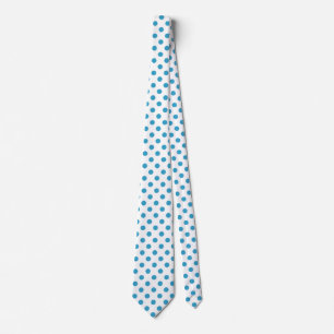 Corbata El Polka azul de pavo real (Peacock Blue Polka Dot