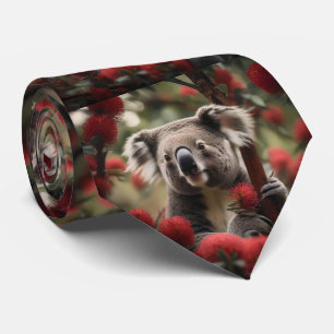 Corbata "El retiro de Koala: Enclavado en un árbol rojo de