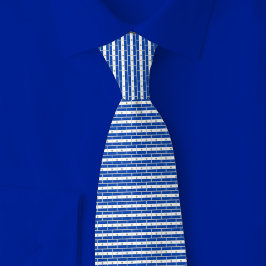 Corbata El Salvador Flag Brick Pattern