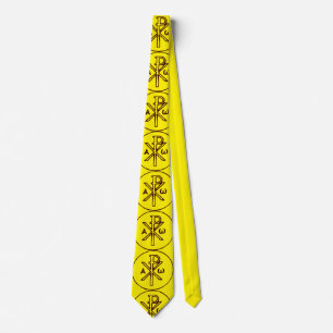 Corbata El símbolo cristograma Chi-Rho 