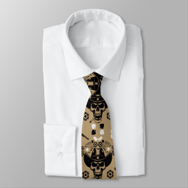 Corbata El tema del póquer es afortunado (Atado)