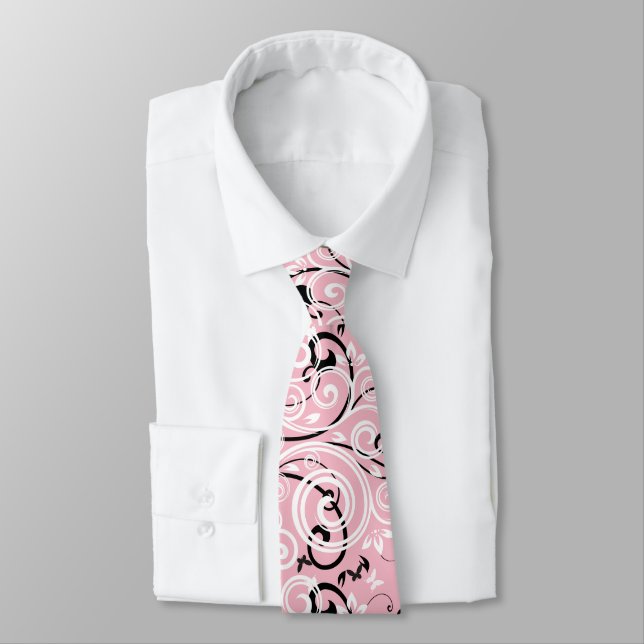Corbata El traje de hembra rosada (Atado)