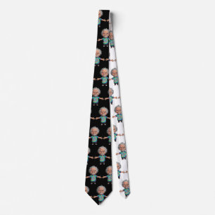 Corbata El viejo Chibi con los brazos extendidos