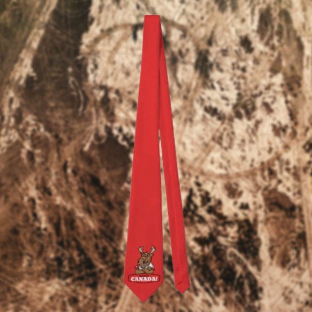Corbata ¡Elbows Up Canada! Funny Moose Necktie (Subido por el creador)