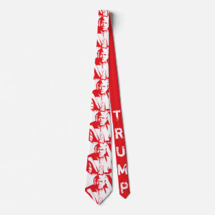 Corbata Elección 2024 Donald Trump Presidente Rojo Blanco