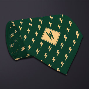 Corbata Electricista Verde Rayo