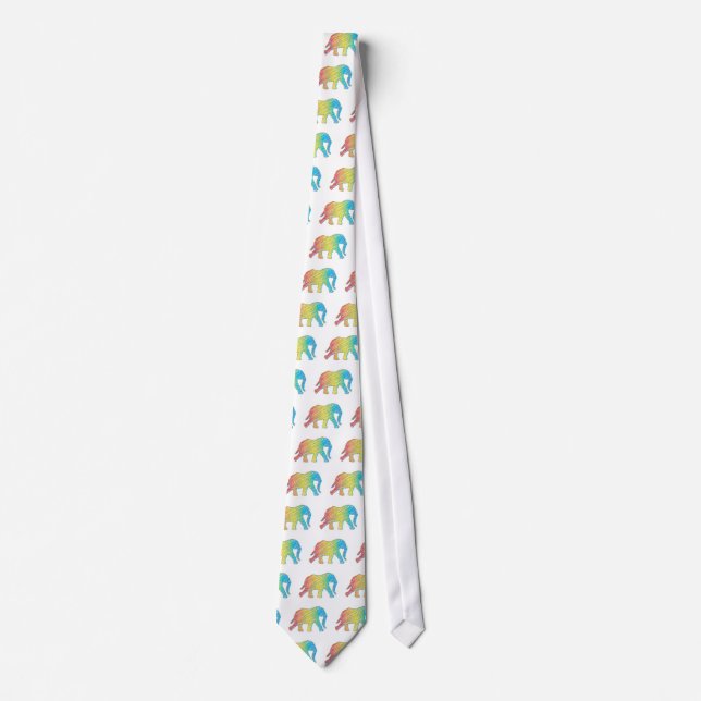 Corbata Elefante con Líneas (Anverso)