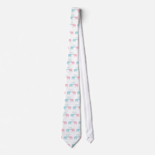 Corbata Elefante Doble Rosa Y Azul