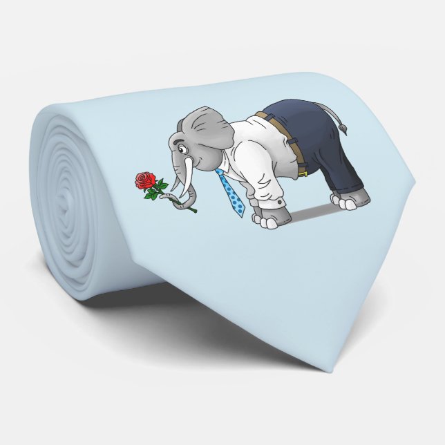 Corbata Elefante Romántico (Enrollado)