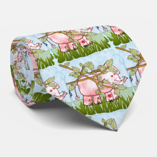 Corbata Elefante Rosa Escondiéndose