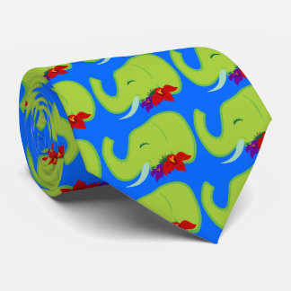 Corbata Elefante verde