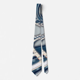 Corbata Elegance in piano keys and blossoms. 