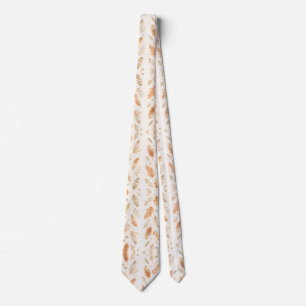 Corbata Elegancia Botánica Dorada