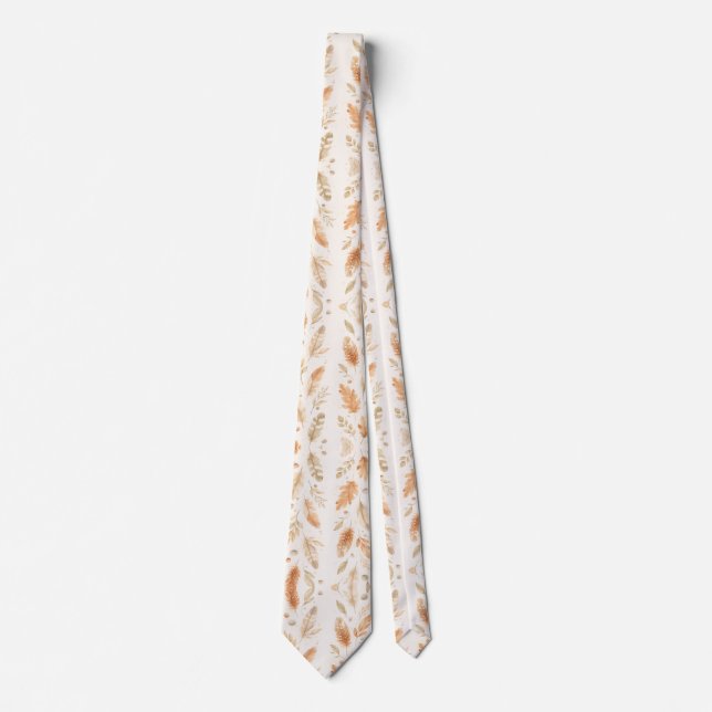 Corbata Elegancia Botánica Dorada (Anverso)