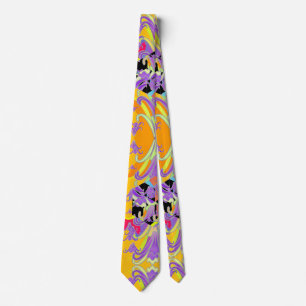 Corbata Elegancia de Lirios Purpura