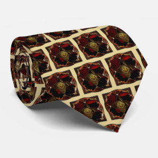 Corbata Elegancia de otoño: El Medallón Floral