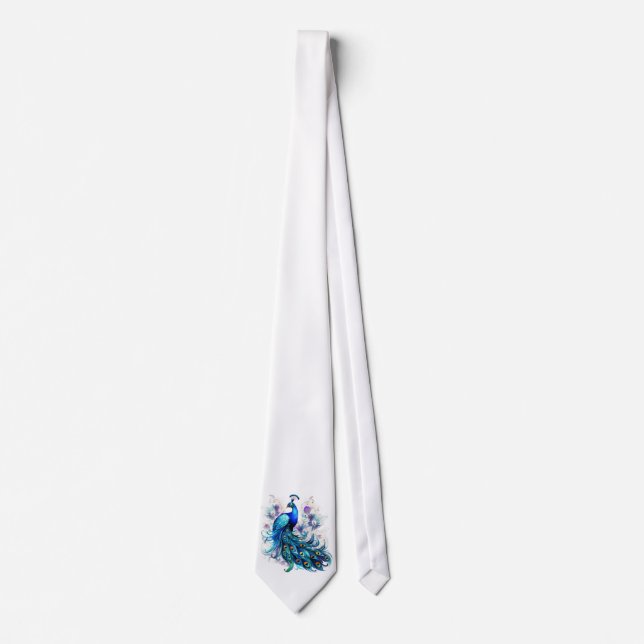 Corbata Elegancia de pavo real (Anverso)