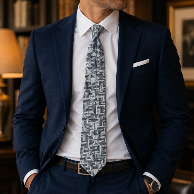 Corbata Elegancia de rejilla abstracta y elegante (Subido por el creador)