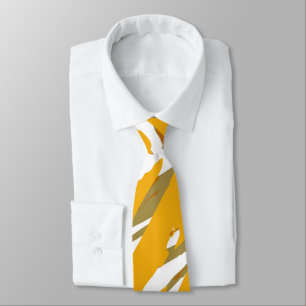 Corbata Elegancia del pincel dorado