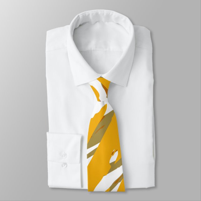 Corbata Elegancia del pincel dorado (Atado)