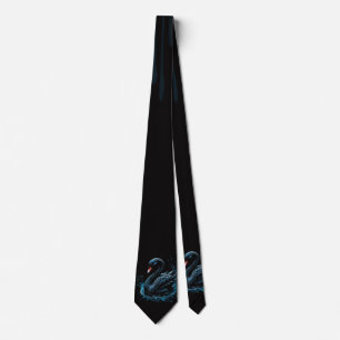 Corbata Elegancia en movimiento, el cisne negro,