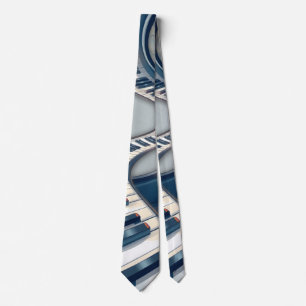 Corbata Elegancia en teclas de piano y flores.