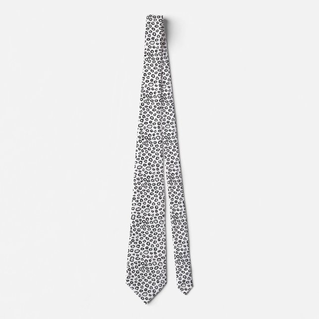 Corbata Elegancia Felina Monocroma Elegante (Anverso)