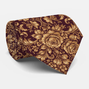 Corbata Elegancia floral barroca real
