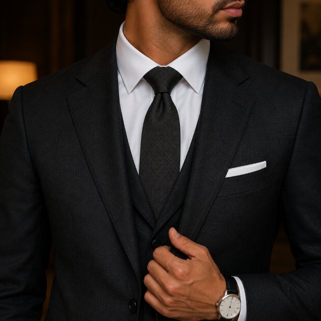 Corbata Elegancia Formal Ultra-Sutil Texturizada (Subido por el creador)