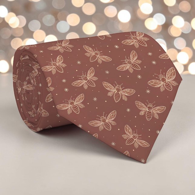 Corbata Elegant Bee Pattern Custom Necktie (Subido por el creador)