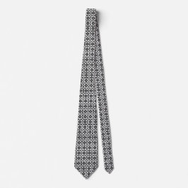 Corbata Elegant Black and White Geometric Pattern