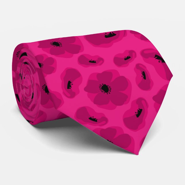 Corbata Elegant Customizable poppu flower (Enrollado)