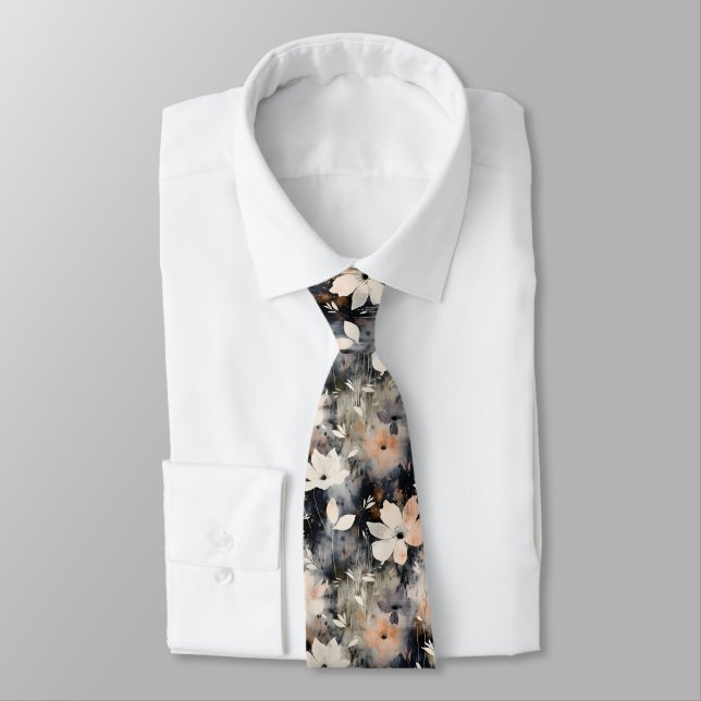 Corbata Elegant Floral Pattern Trendy Botanical (Atado)