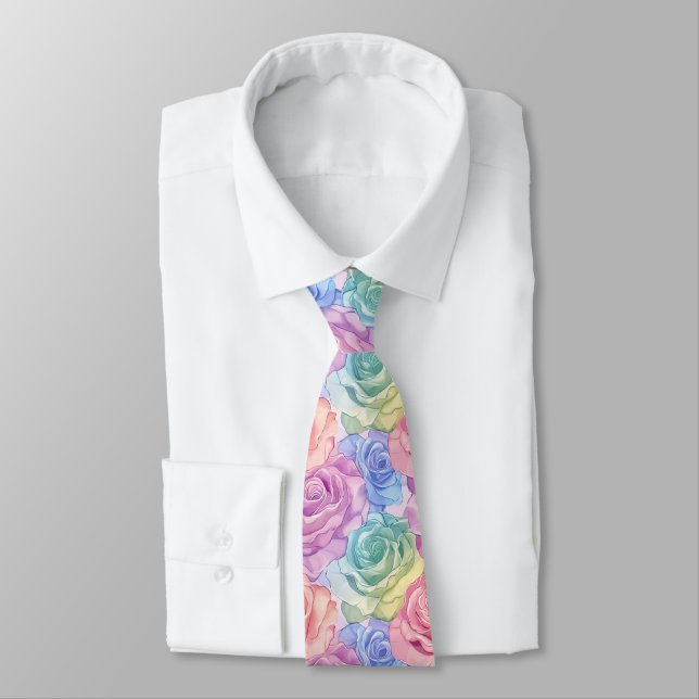 Corbata Elegant Mens Fashion Rose Flower (Atado)
