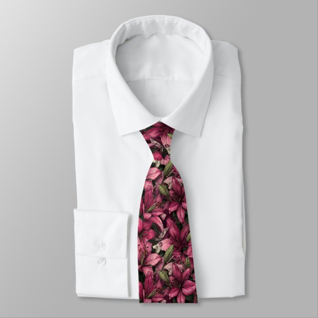 Corbata Elegant Menswear Ties Lilies Floral (Atado)