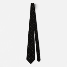 Corbata Elegant Modern Black Honeycomb Pattern 