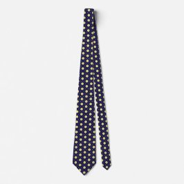 Corbata Elegant Navy and Gold Geometric Tile Pattern
