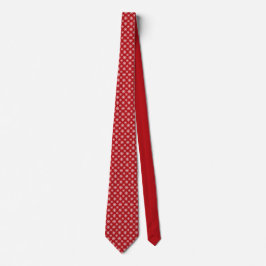 Corbata Elegant Snowflakes Red Pattern  