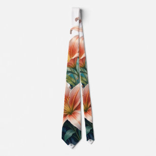 Corbata Elegant Tiger Lilies Floral Arrangement Illustrati