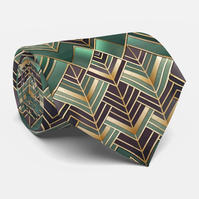 Corbata Elegant tiled Art Deco pattern  (Enrollado)