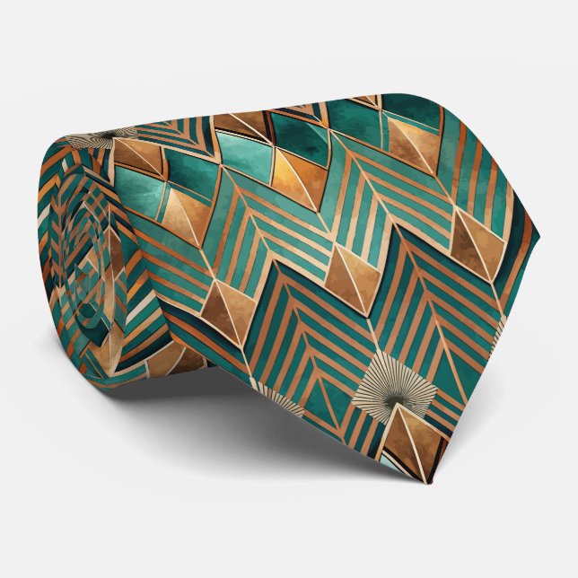Corbata Elegant tiled Art Deco pattern  (Enrollado)