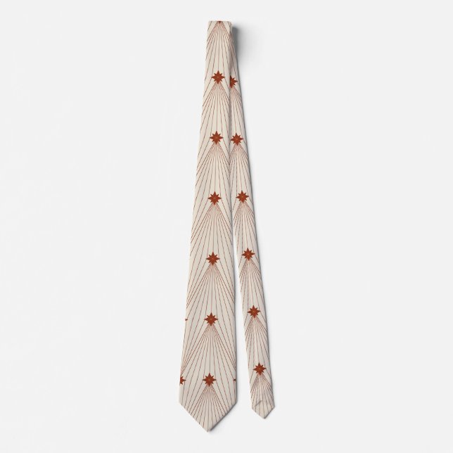 Corbata Elegante árbol de Navidad geométrico simple (Anverso)