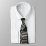 Corbata Elegante Arco Líneas Boda Blanco Negro<br><div class="desc">Elegantes líneas de arco de mod de mediados de siglo Boda negro y blanco</div>