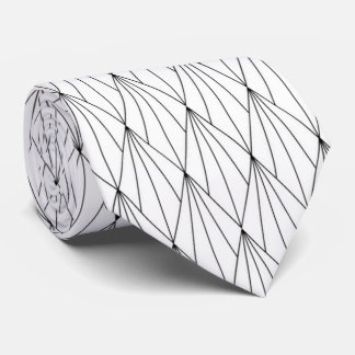 Corbata elegante arte blanco negro patrón Deco