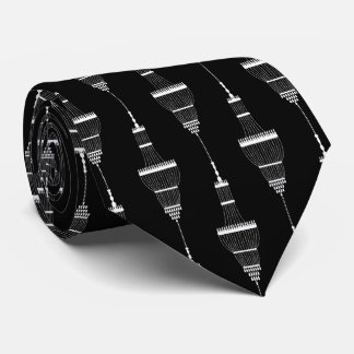 Corbata elegante arte blanco negro patrón Deco