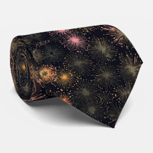 Corbata Elegante ataque negro a fuegos artificiales en Noc